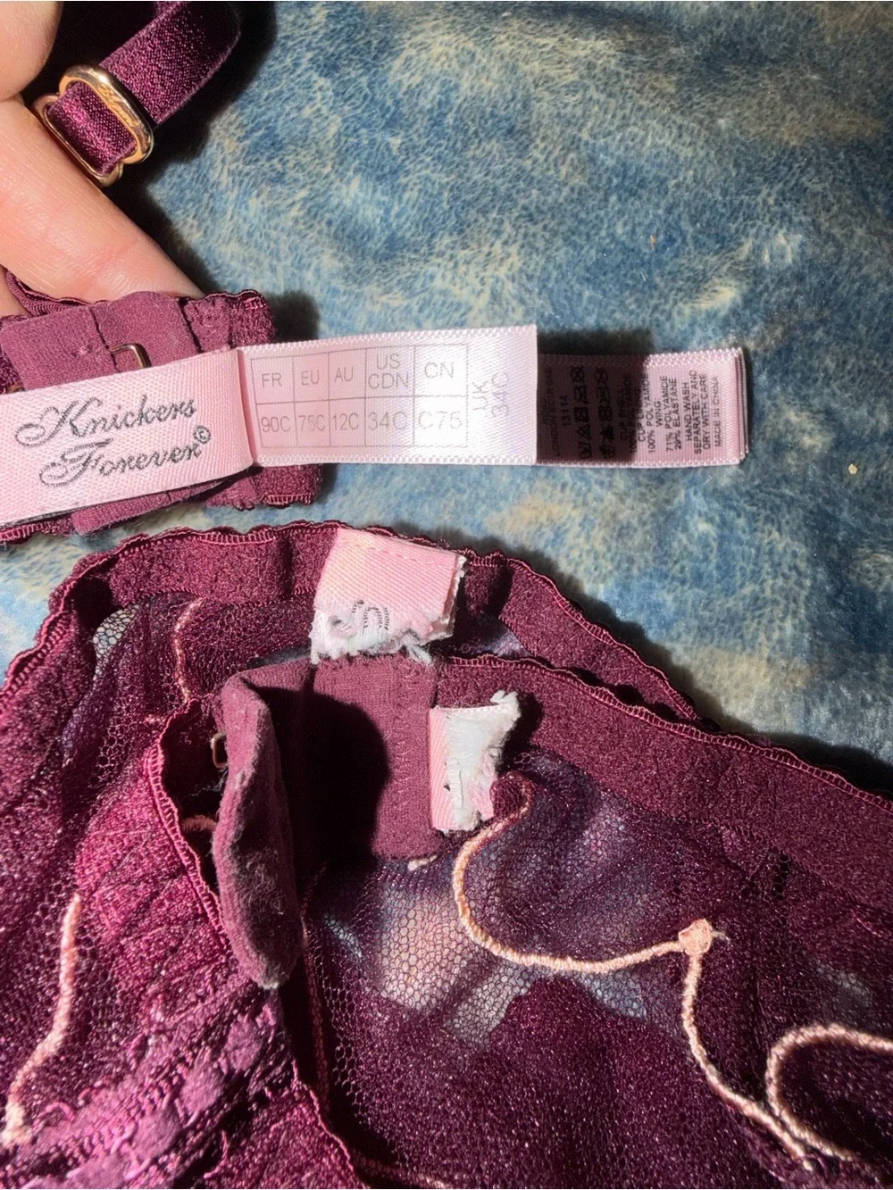 The Agent Provocateur Lorna set in burgundy